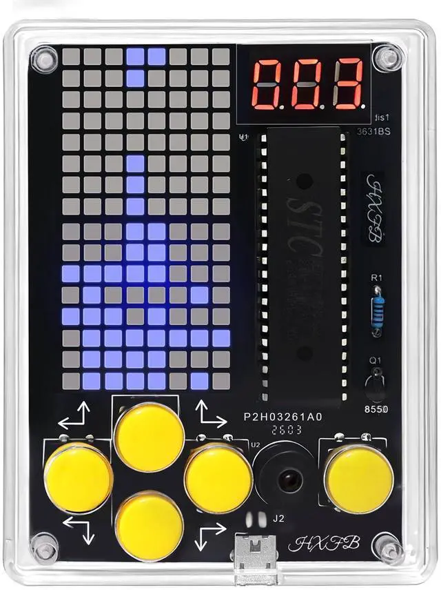 Main image of 7-Game LED Dot Matrix Soldering Kit, Electronics Project DIY Arcade Console, STEM Gift for Boys Girls Ages 7-14 & Adults Beginner Soldering Practice Kit with Playable Result, USB Powered