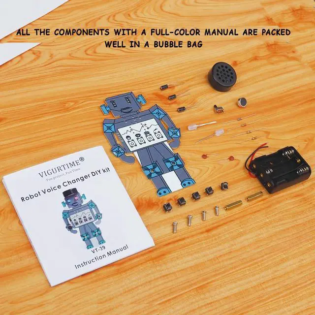 Alt view image 2 of 5 - Soldering Robot Recording and Voice Changing DIY Kit Electronic Soldering Project Practice Kit Cool Sound Effects Fun STEM Kit for Family and Friends