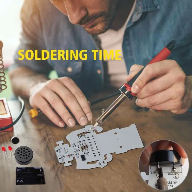 Alt view image 3 of 5 - Soldering Robot Recording and Voice Changing DIY Kit Electronic Soldering Project Practice Kit Cool Sound Effects Fun STEM Kit for Family and Friends
