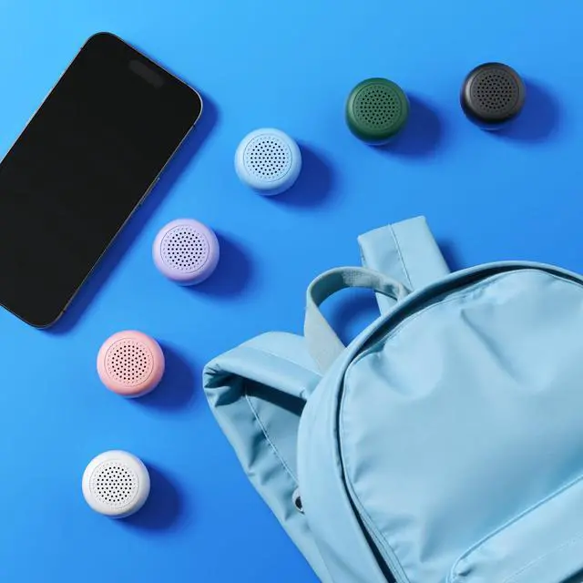 Alt view image 5 of 6 - Mini Bluetooth Speaker, Tiny Speaker with Built-in Mic & TWS Pairing, Small Wireless Speaker for Indoor/Outdoor/Travel/Gifts (White)