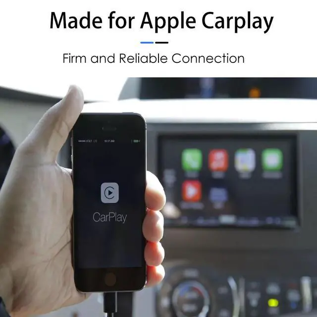 Alt view image 4 of 6 - Car Carplay Apple Cable, USB A to Lightning Cable for iPhone 14, 14 pro max,13,Plus,SE 2nd/12/11/Xs/XR, iPad 4/5/ 6/7/ 8, Mini 2/3/4/5, Air 2/3 Charger Cord, Car Charging Cable (Black)