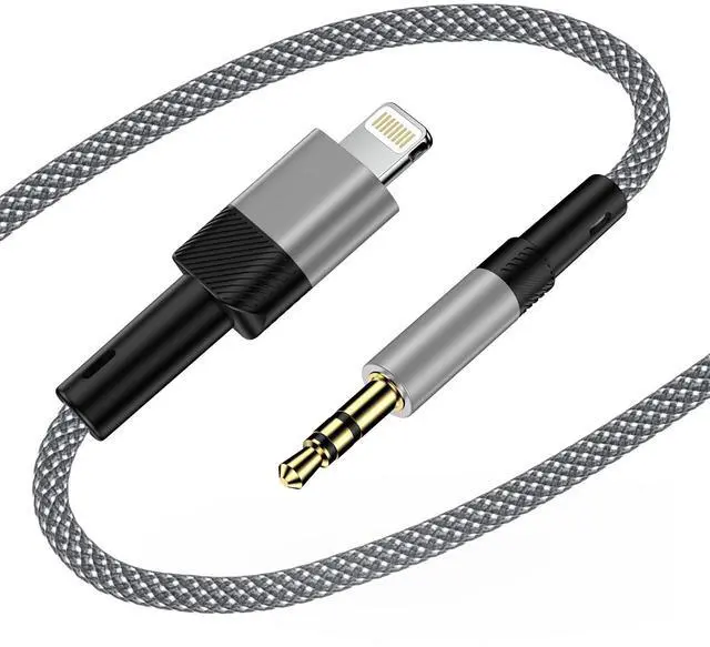 Main image of for iPhone Lightning to 3.5mm Audio Cord 6FT,Aux Audio Cable Jack Cord Lightning Compatible with iPhone 14/14 Pro Max/13/12/12 Pro/12 Pro Max/11 Pro/XR,Aux Cord for Home Stereo Car Speaker Headphone