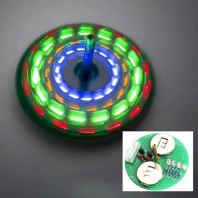Main image of Soldering Project Soldering Practice Kit LED Rotating Desk Gyroscope DIY Kit Electronics Kit for Beginner