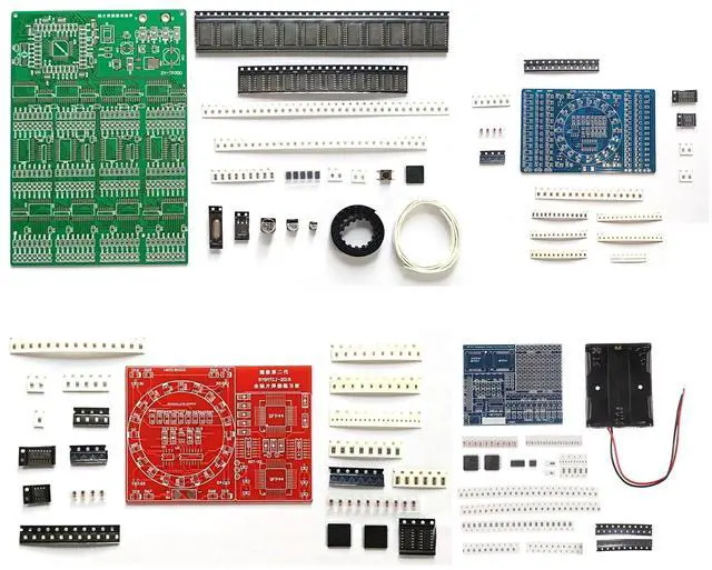 Main image of Soldering Practice Kit 4 Kits SMD SMT Kit DIY Electronic DIY Kits Soldering Project Soldering Training Board All in One