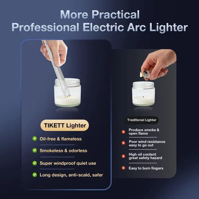 Alt view image 3 of 7 - 3 Pack Electric Candle Lighter Long Stem,Rechargeable Plasma Arc
