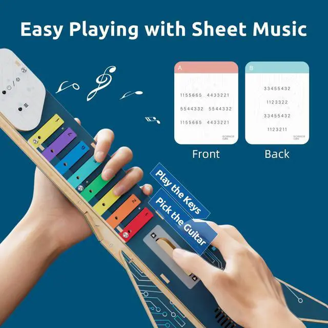 Alt view image 5 of 7 - STEM Science Kit for Kids Age 8-12, DIY Electronics Guitar Building Kit, 3D Wooden Puzzles Musical Instruments, Engineering Kits Birthday Gift for Boys & Girls Ages 8+
