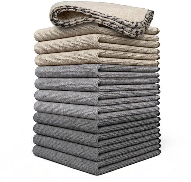 Main image of AllSwipe Multi-Purpose Microfiber Towels for Cars, Microfiber Cleaning Cloth Multi Color Drying Towels Car Detailing for Wash Interior and Glass, 14 x 12 Inch - 12 Pack