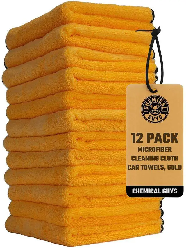 Main image of Professional Microfiber Towels, 16 x 16 in, Gold, 12 Pack