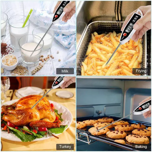 Alt view image 2 of 7 - Meat Food Thermometer, Digital Candy Cooking Thermometer, Kitchen Cooking Thermometer Instant Read for BBQ Grill, Oil, Milk, Bath Water, Deep Fry, Candle Temperature