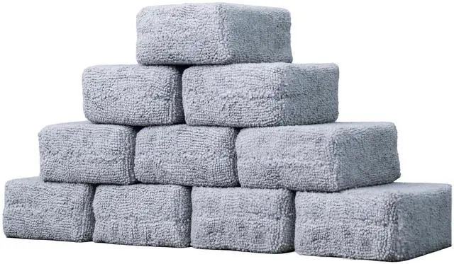 Main image of Foam Applicator Pads for Cars, Dressing and Wax Applicators for Car Detailing Interior and Exterior Use, 4 x 3 x 1.5 Inch, Gray - 10 Pack