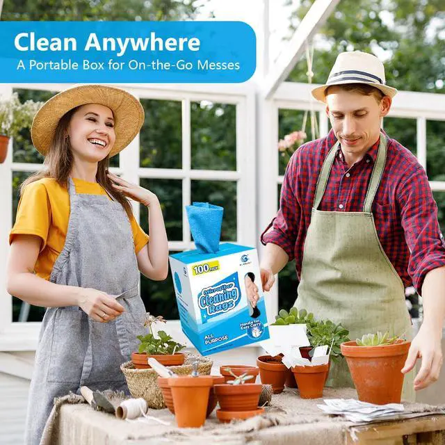 Alt view image 7 of 7 - Microfiber Cleaning Cloth Box, Shop Towels 100 Pack Washable