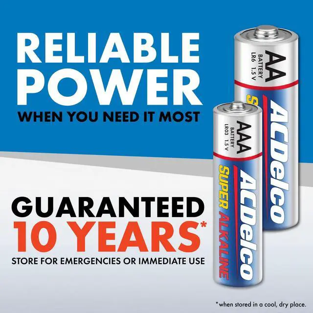 Alt view image 4 of 6 - ACDelco Double AA and Triple AAA Batteries, 40-Count Battery Combo Pack for Home and Office, 20-Count Each, 10-Year Shelf Life