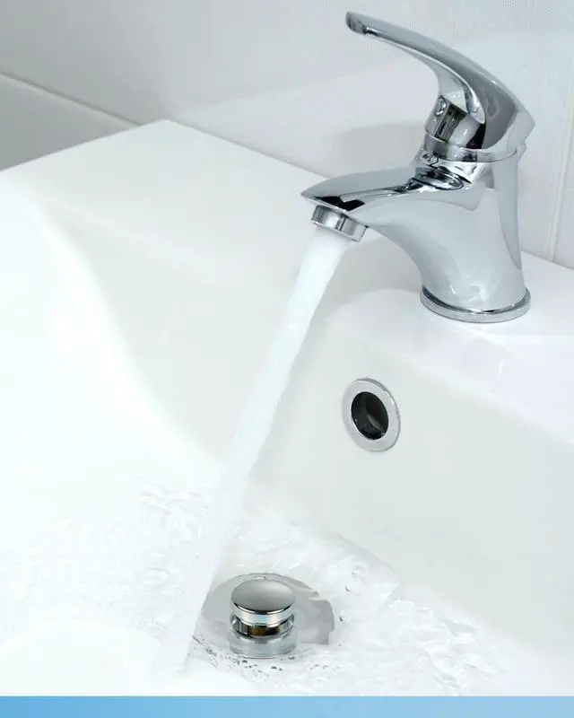 Alt view image 7 of 7 - Bathroom Sink Drain Strainer, 2 in 1 Anti-Clogging Sink Stopper with Hair Catcher, Universal Pop-Up Sink Drain Plug Fits 1.1" ~ 1.5" Drain, Solid Brass (Chrome)