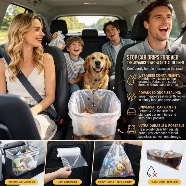 Alt view image 4 of 7 - Rishpahu 4 Gallon Small Trash Bags, 220 Ct Unscented for Bathroom & Office