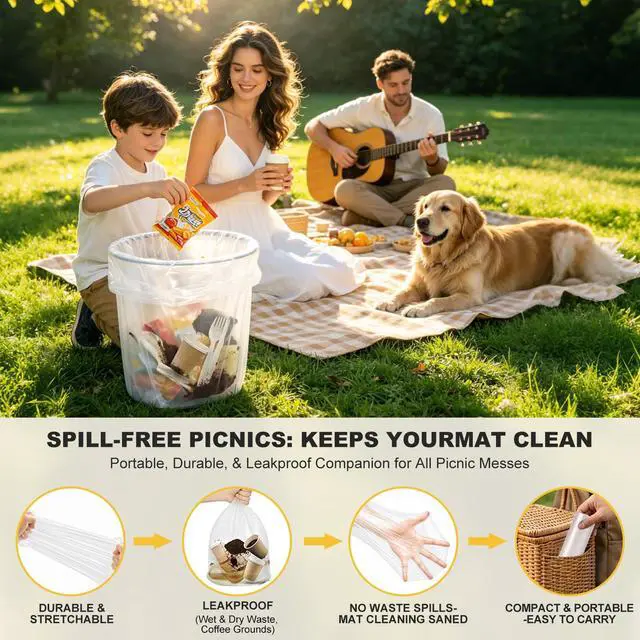 Alt view image 6 of 7 - Rishpahu 4 Gallon Small Trash Bags, 220 Ct Unscented for Bathroom & Office
