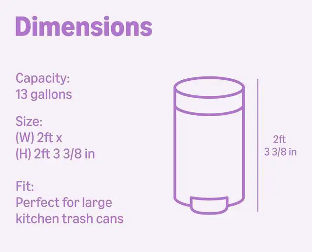 Alt view image 5 of 6 - Ultra-Force Tall Kitchen Drawstring Trash Bags, Lavender Scented, 13 Gallon, 80 Count, Pack of 1, Packaging May Vary