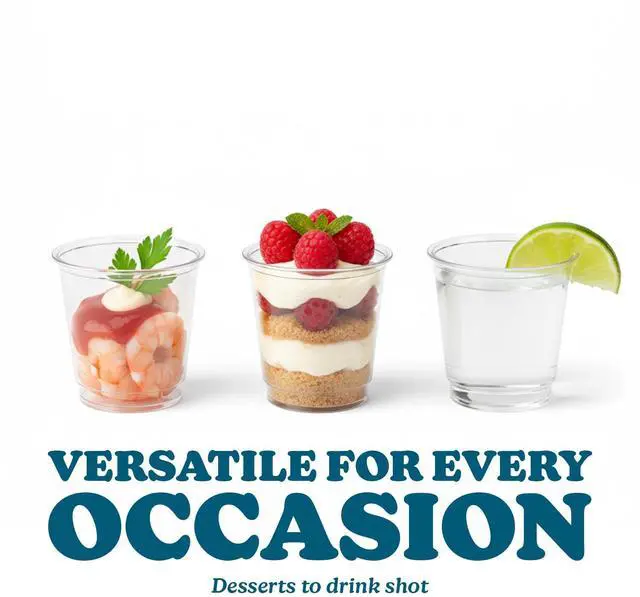 Alt view image 2 of 5 - 2 Oz Clear PET Cups - 40 Count, Durable Plastic Shot Cups for Parties and Events