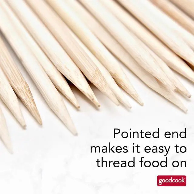 Alt view image 2 of 7 - Everyday 12-Inch Bamboo Skewers, 100-Count, Wooden Skewers for Grilling, Shish Kabob, BBQ, and Kebabs, Durable Single-Point Ends, Versatile Skewer Sticks for Cooking and Crafts