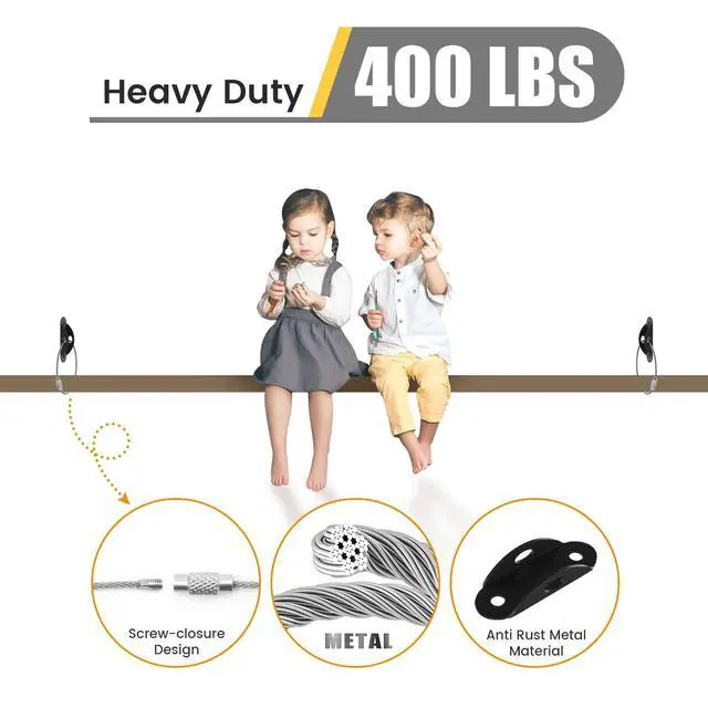 Alt view image 4 of 7 - Furniture Anchors (10 Pack) Anti Tip Furniture Straps for Baby Proofing, 400lbs Tension Earthquake Resistant Metal Straps, Furniture Wall Anchor Prevent Baby Pet from Falling Furniture