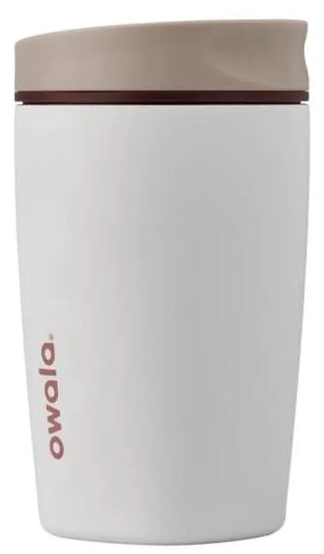 Main image of SmoothSip Slider Insulated Stainless Steel Coffee Tumbler, Reusable Iced Coffee Cup, Hot Coffee Travel Mug, BPA Free 12 oz, Vanilla Bean