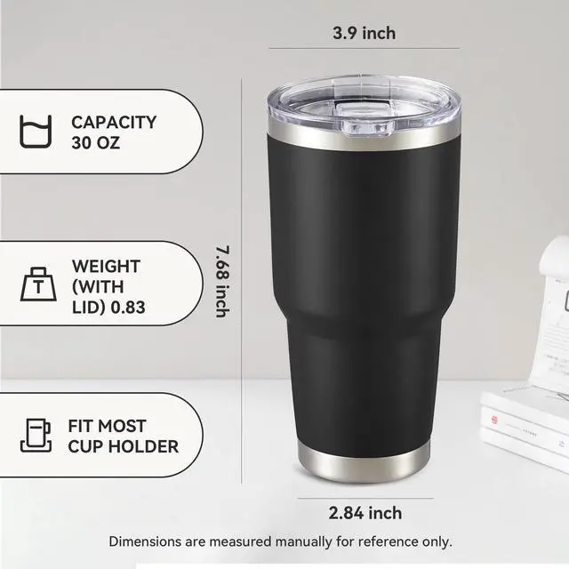 Alt view image 4 of 7 - 30 oz Tumbler with Lid Stainless Steel Tumblers, 1 Pack