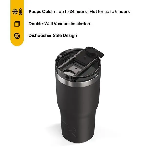 Alt view image 2 of 7 - 20oz Essential Tumbler with Lid, Ceramic Lined, Black