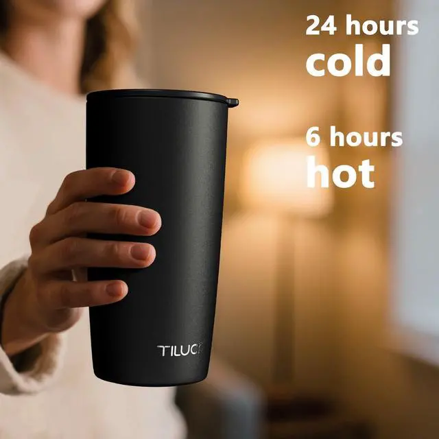 Alt view image 3 of 6 - 20 oz Insulated Coffee Tumbler with BPA-Free Lid