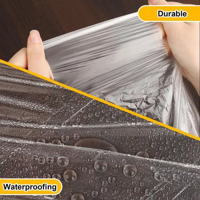 Alt view image 3 of 6 - 30 Pack Plastic Drop Cloth, 9x12 Ft Plastic Sheeting for Painting