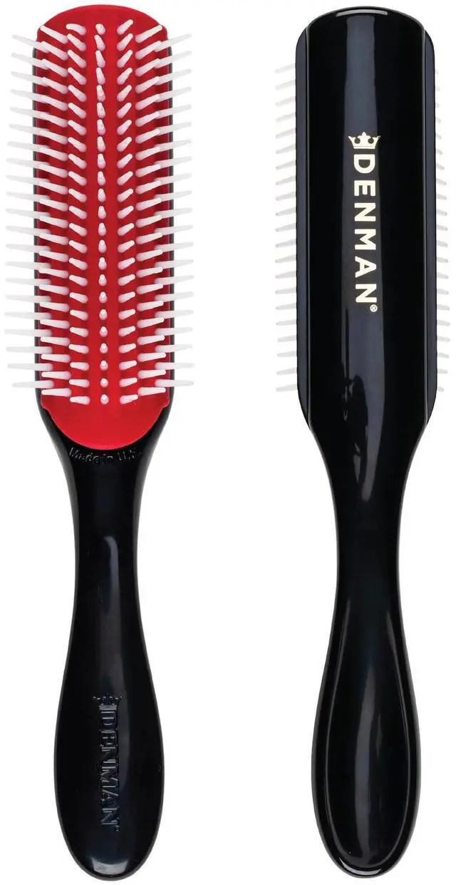 Main image of Curly Hair Brush D3 (Black & Red) 7 Row Styling Brush for Detangling, Separating, Shaping and Defining Curls - For Women and Men