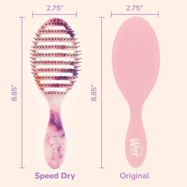 Alt view image 4 of 7 - Speed Dry Hair Brush - Watermark (Color Wash) - Vented Design and Ultra Soft HeatFlex Bristles Are Blow Dry Safe With Ergonomic Handle Manages Tangle and Uncontrollable Hair - Pain-Free