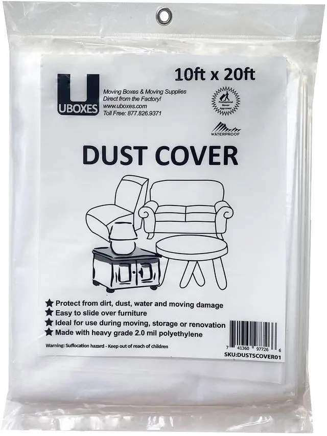 Main image of Furniture Covers protect your furniture with our versatile 10' x 20' dust cover, Clear