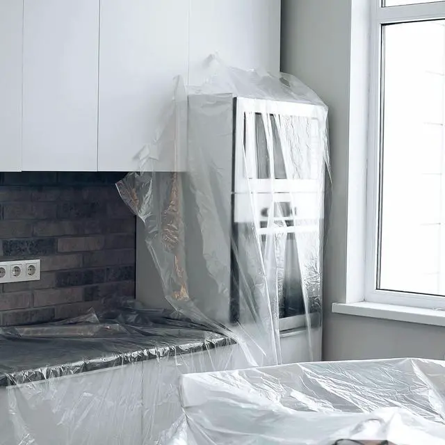 Alt view image 3 of 5 - Furniture Covers protect your furniture with our versatile 10' x 20' dust cover, Clear