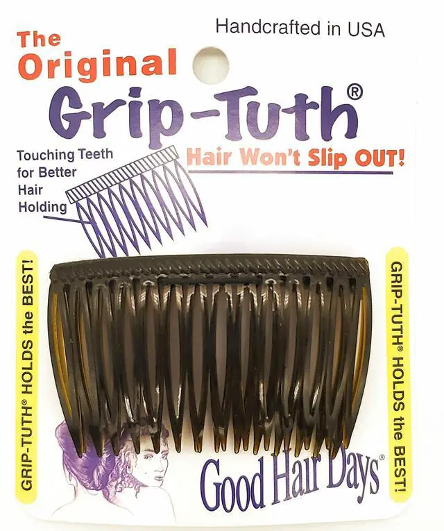 Main image of Grip-Tuth 2 3/4" Hair Side Combs, Secure Grip & Hold, 2 Pack