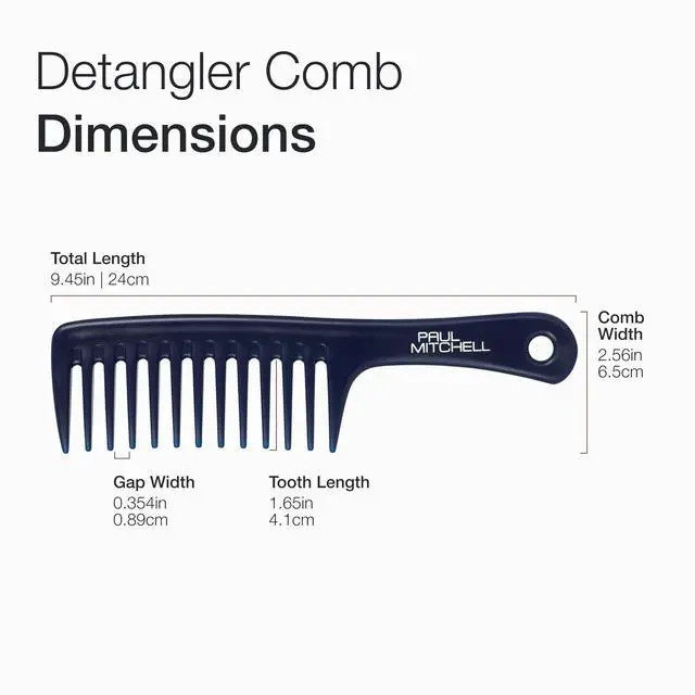 Alt view image 7 of 7 - Detangler Comb, Wide Tooth Comb Detangles Wet or Dry Hair, Night Sky Blue