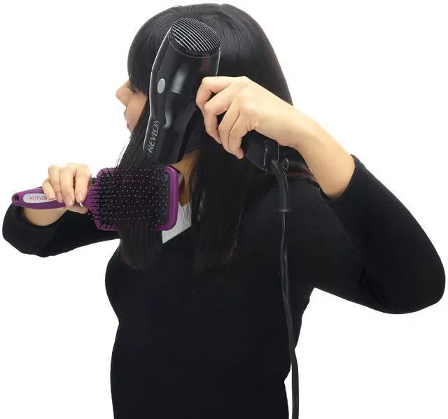 Alt view image 3 of 5 - Straight & Smooth Soft Touch Paddle Hair Brush Set, Black + Berry