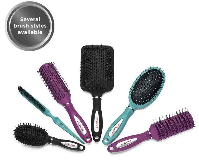 Alt view image 5 of 5 - Straight & Smooth Soft Touch Paddle Hair Brush Set, Black + Berry