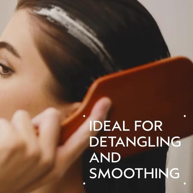 Alt view image 2 of 7 - Wooden Paddle Hair Brush | Detangling, Smoothing Brush | Straightening, Blow Drying | All Hair Types