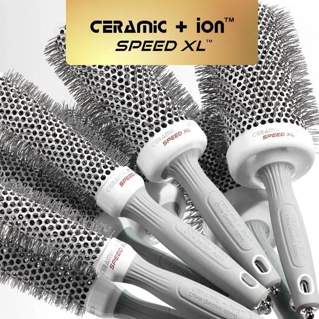 Alt view image 7 of 7 - Ceramic + Ion Speed XL - Extra-Long Round Thermal Hair Brush - Not Electrical - Professional Blowout Brush for Normal to Thick Hair - 2 1/8"- Diameter Barrel - CIXL-55
