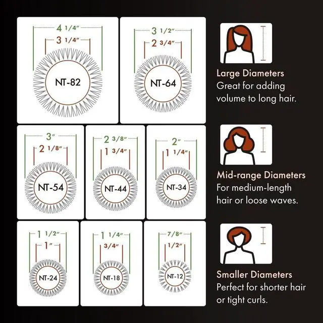 Alt view image 5 of 7 - NanoThermic Ceramic + Ion Round Thermal Hair Brush - Not Electrical - Professional Blowout Brush for Normal to Thick Hair, NT-54 2 1/8"