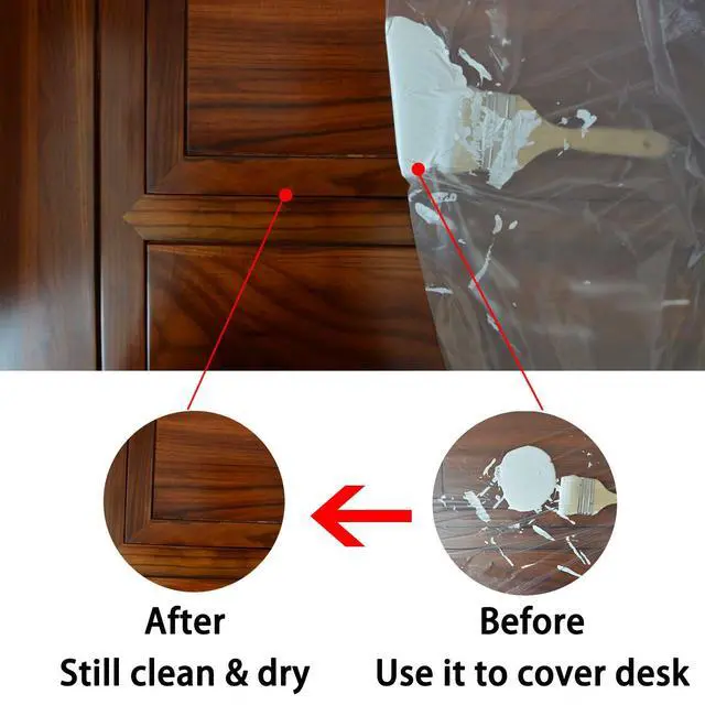 Alt view image 7 of 7 - 10 Piece Painter Plastic Drop Cloths Sheet,Waterproof Anti-dust Cover,9x12 Feet Disposable Tarp for Painting for Couch/Furniture Cover