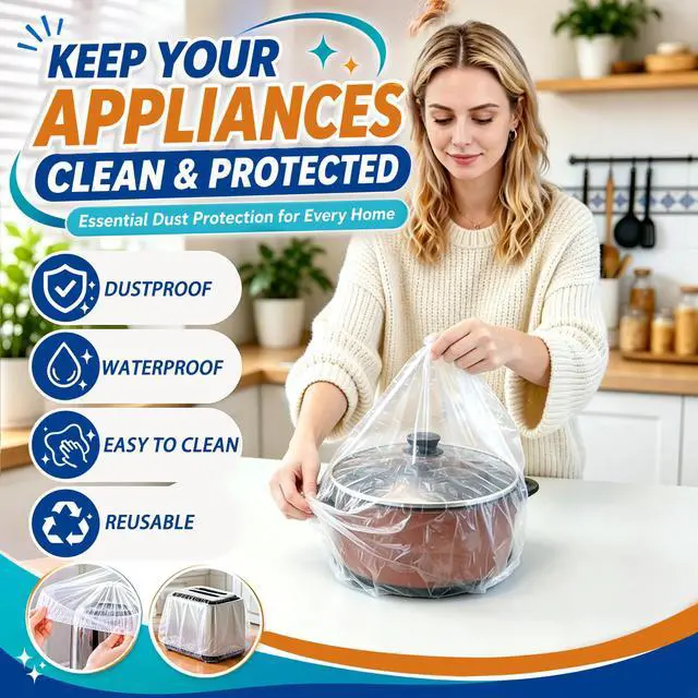 Alt view image 4 of 6 - 90 PCS Clear Disposable Small Appliance Dust Covers