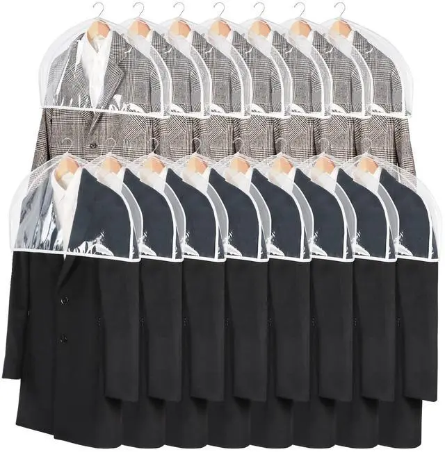 Main image of Clear Shoulder Covers for Clothes Dust Cover Protectors, 15 Pack