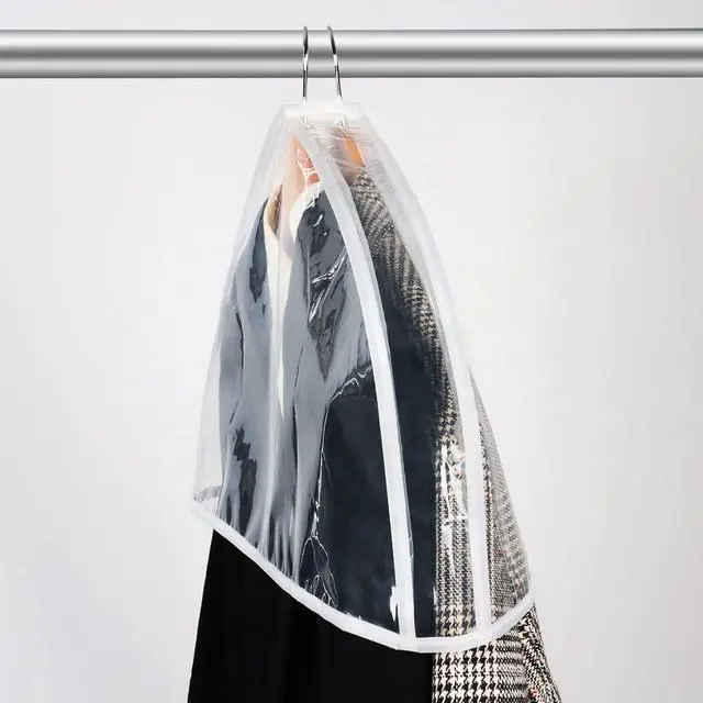 Alt view image 3 of 6 - Clear Shoulder Covers for Clothes Dust Cover Protectors, 15 Pack