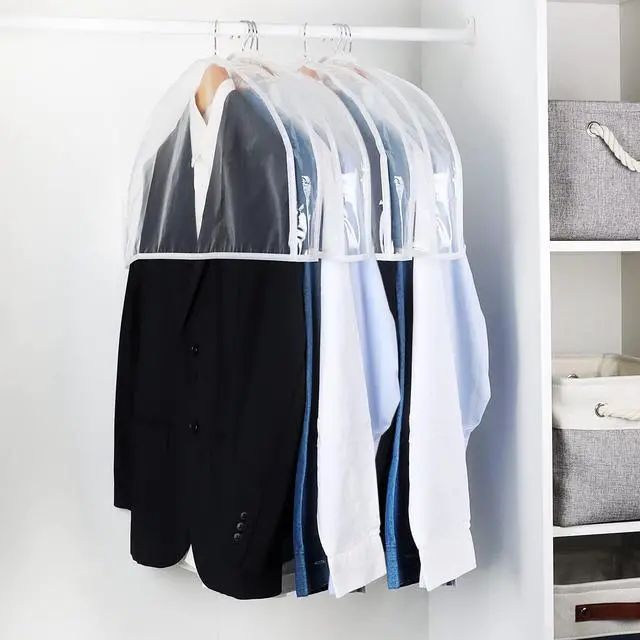 Alt view image 6 of 6 - Clear Shoulder Covers for Clothes Dust Cover Protectors, 15 Pack