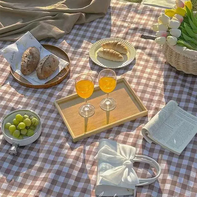 Main image of Extra Large Picnic Blanket Beach Blankets, 80''x80'' Picnic Mat Waterproof Sand Proof Foldable Portable for Outdoor Camping Hiking Travel Grass Park Music Festival Lawn Mats (brown, 80x80 inch)