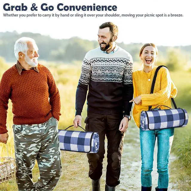 Alt view image 5 of 7 - Waterproof Picnic Outdoor Blanket, 79"x79" Beach Camping Mat