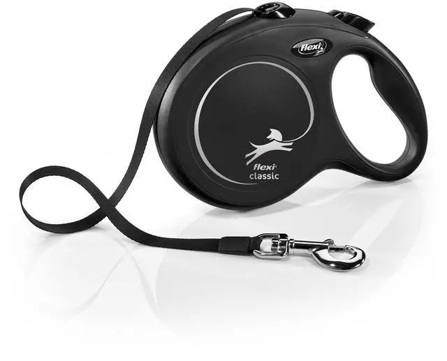 Main image of Classic Tape Retractable Dog Leash, Large, 26 ft - Black