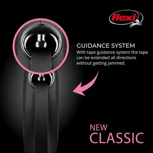 Alt view image 4 of 7 - Classic Tape Retractable Dog Leash, Large, 26 ft - Black