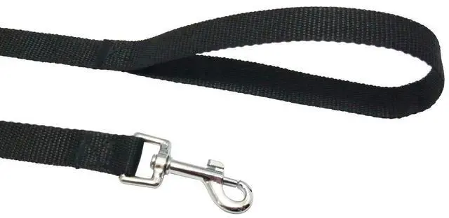 Alt view image 4 of 5 - Nylon Training Dog Leash for Small Medium Large Dogs, 15ft 20ft 30ft 50ft Long Puppy Lead for Obedience Recall Training, Camping (20ft, Black)