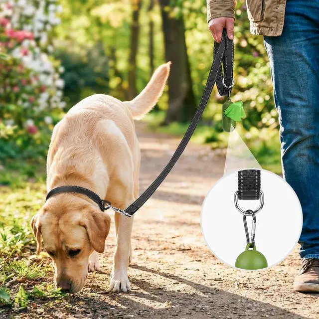 Alt view image 2 of 6 - Reflective Dog Leash for Medium & Large Dogs, 6 FT x 1", Black